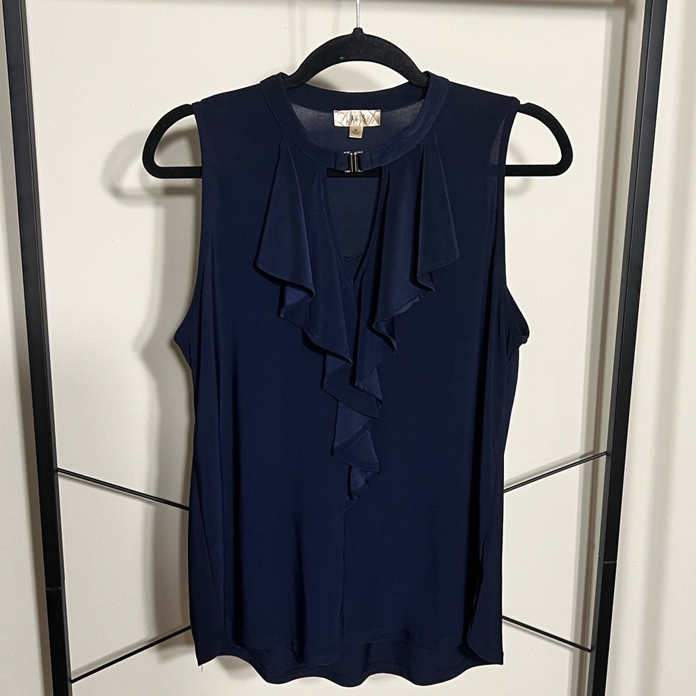 Lavish navy blue work tank